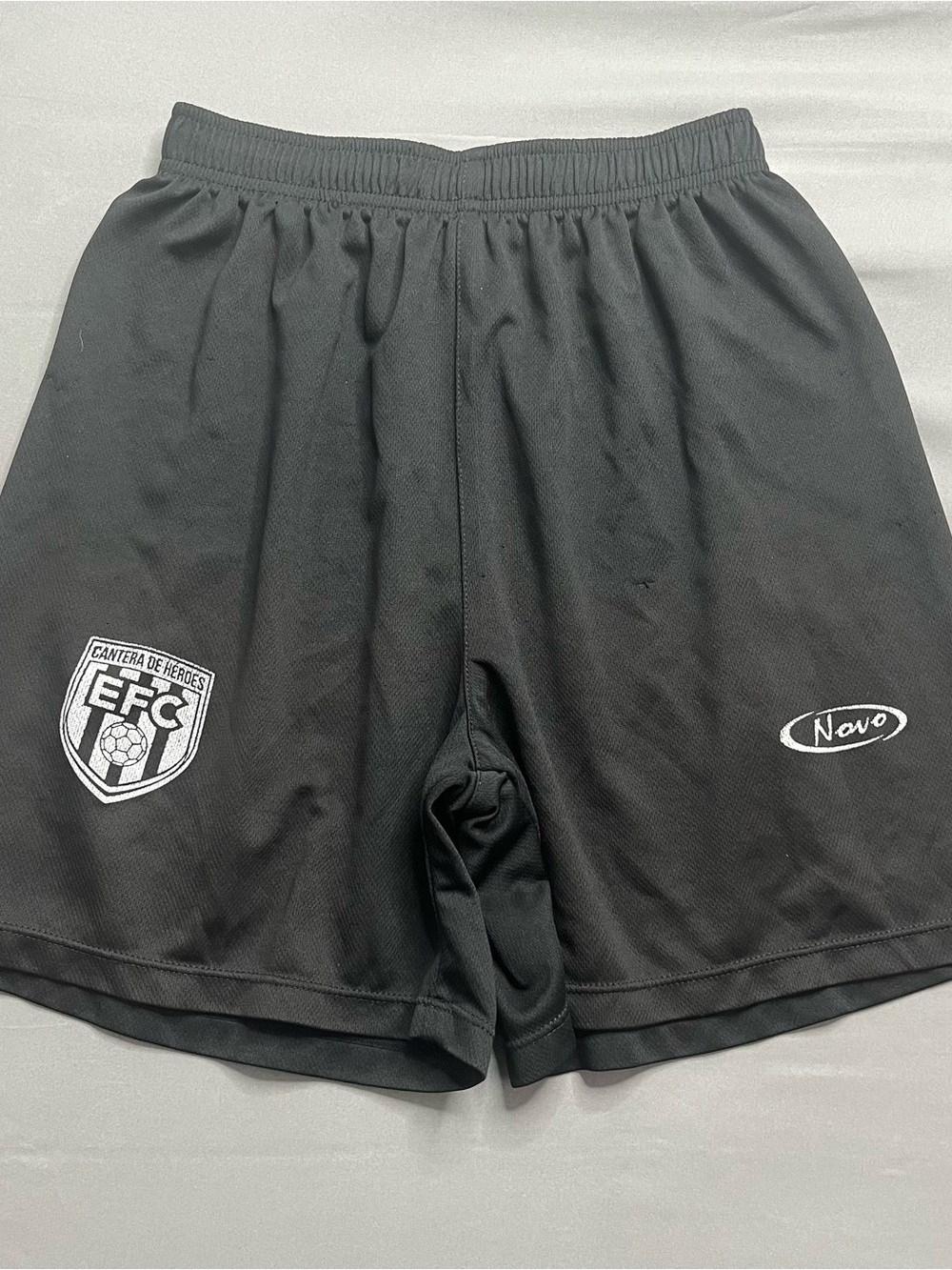 OVO Black Men’s Athletic Soccer Shorts with EFC Crest
